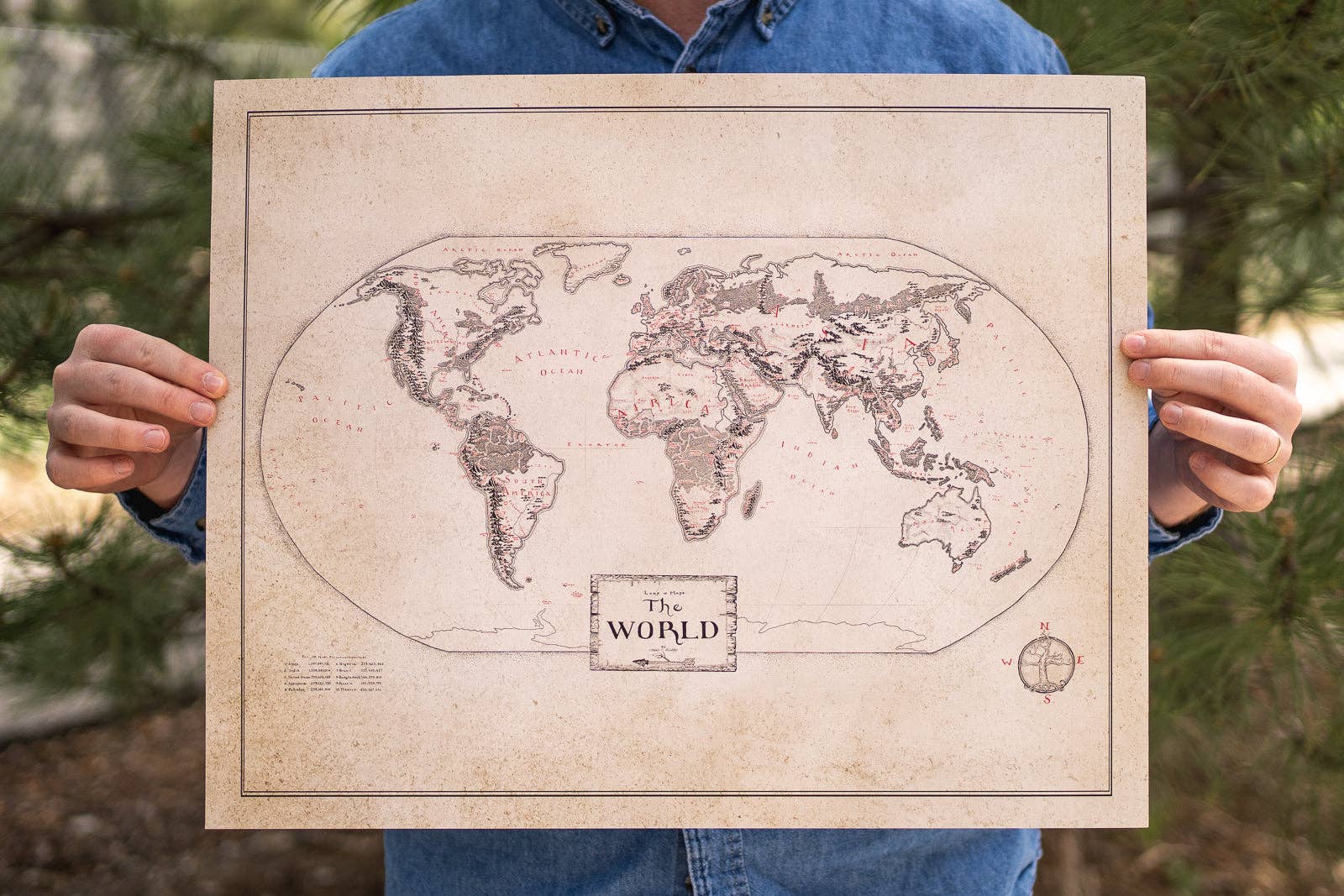 Lord of Maps - Wholesale Map - Hand-Drawn High Quality World Map3