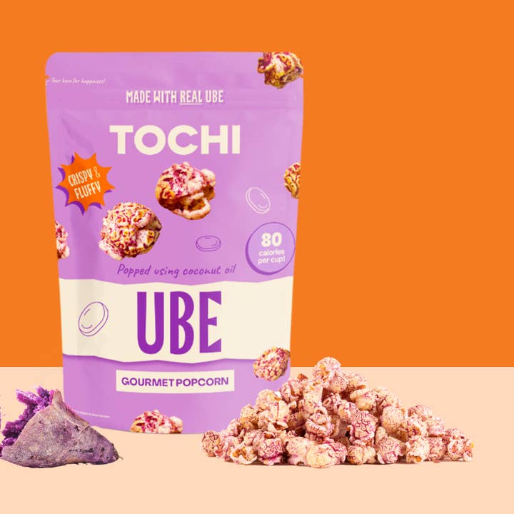 Ube Popcorn for wholesale by Tochi Snacks
