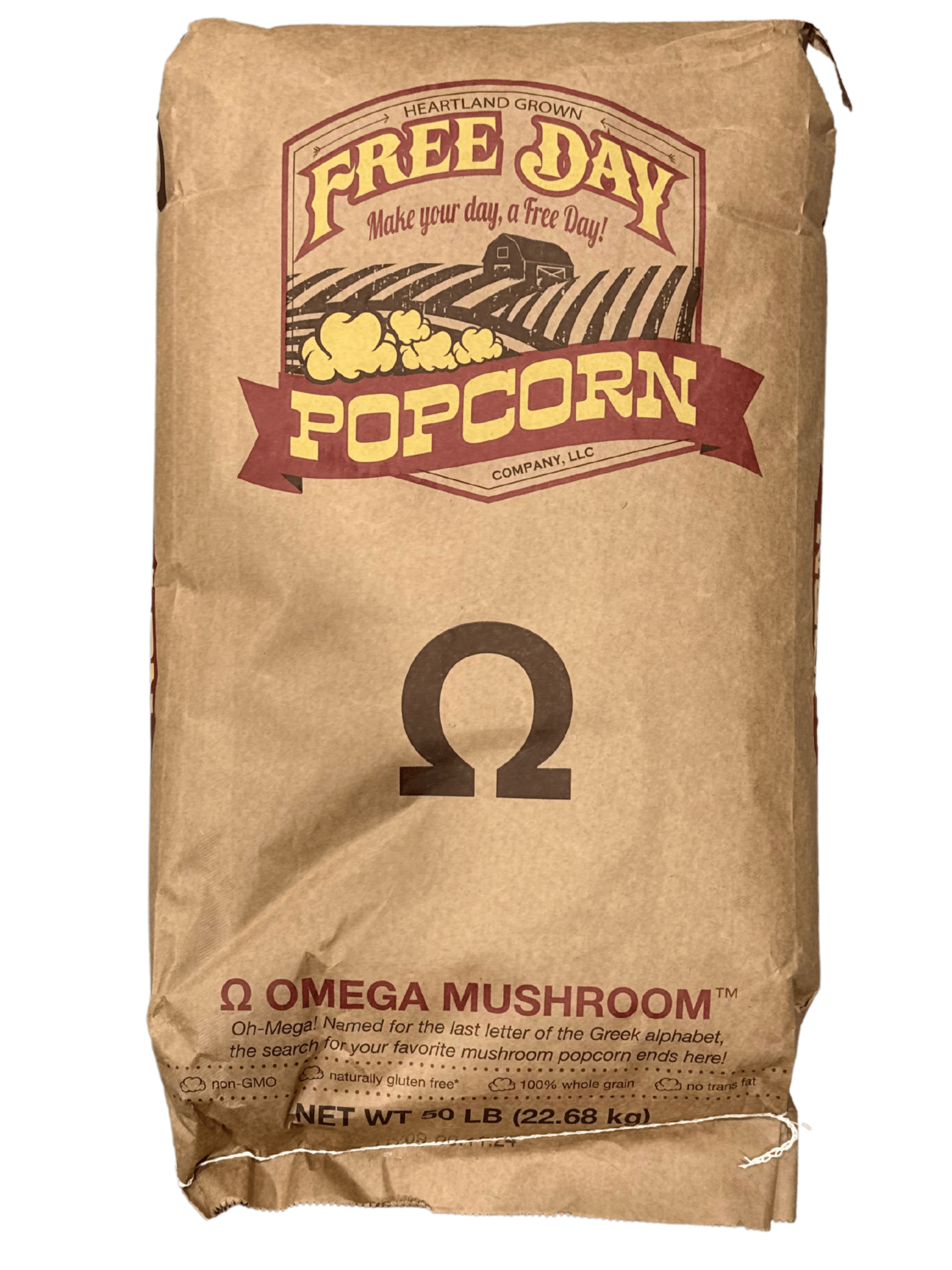 Free Day Popcorn Company - Wholesale Popcorn - Omega Mushroom™, 50 lb bag0