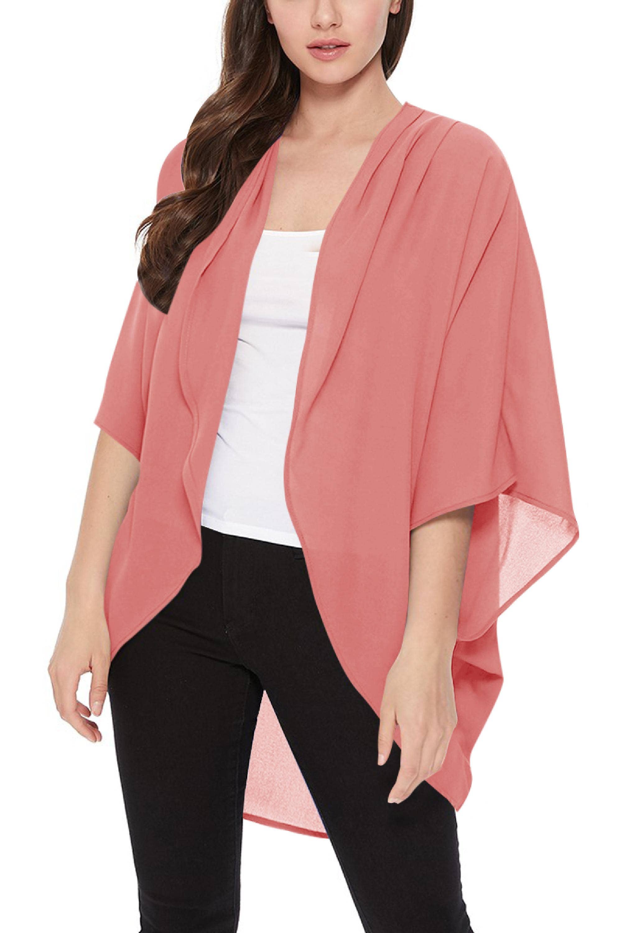 MOA COLLECTION - Wholesale Kimono - Women's - Solid Color Loose Fit Kimono Style Cardigan10