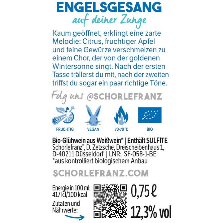 schorlefranz - Wholesale White Wine - BIO Glühfranz white mulled wine 0.75L4