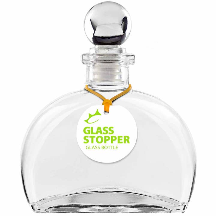 Fiji 6Oz Recycled Glass Bottle W/ Glass Top for wholesale by Couronne Co.