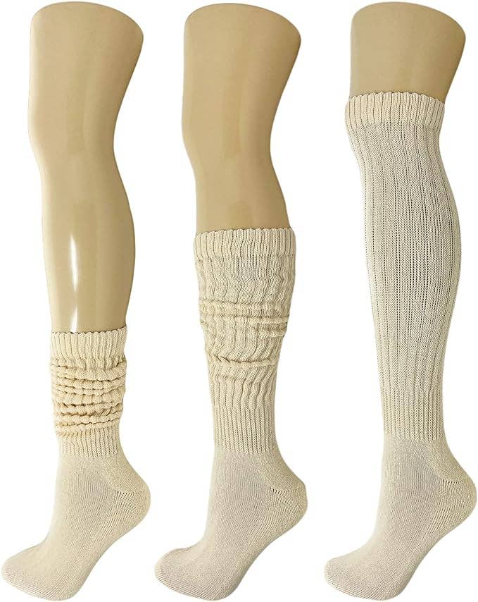 Mars Outlet Store LLC - Wholesale Socks - Women's - Cotton Slouch Boot Socks for Women Shoe Size 5 to 10 3 Pairs10