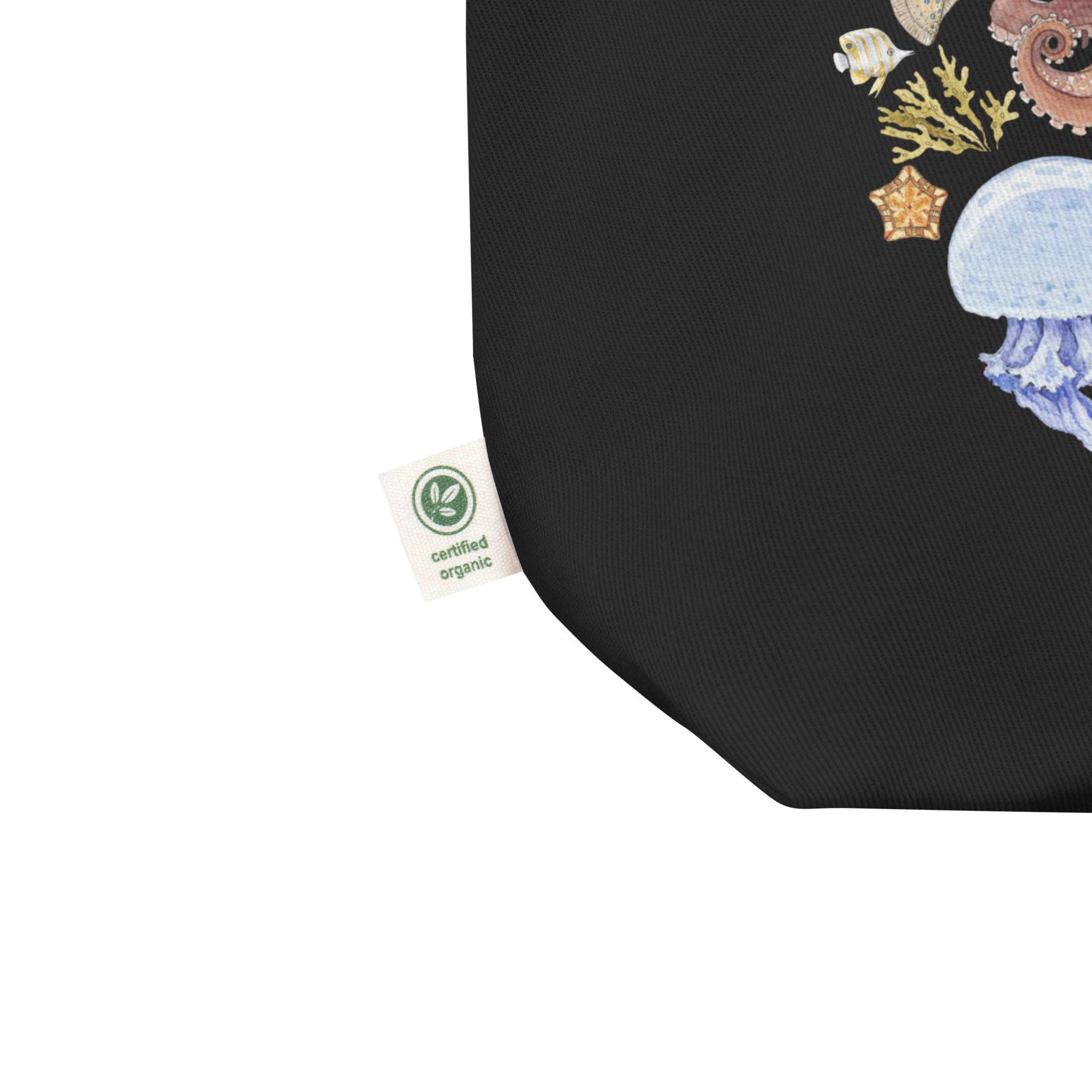 I LOVE NUDIS - Wholesale Tote Bag - Women's - I LOVE NUDIS™ Watercolor Ocean Creatures Organic Cotton Nudibranch Tote Bag4