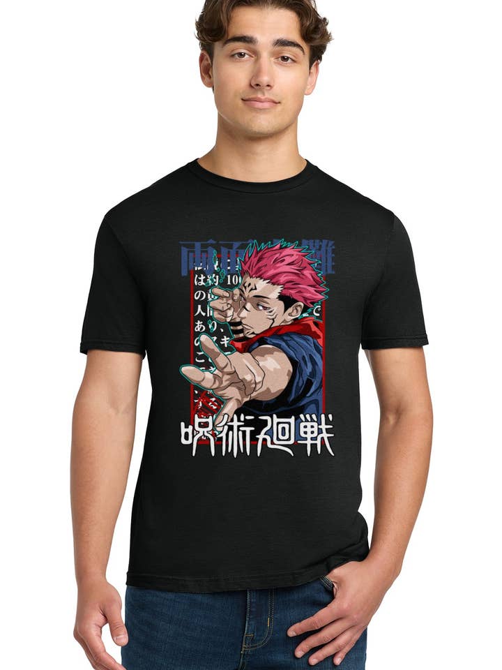 Fundom - Wholesale T-Shirt (Graphic) - Unisex - Jujutsu Kaisen Sukuna Cursed Energy Adult Unisex T-Shirt1