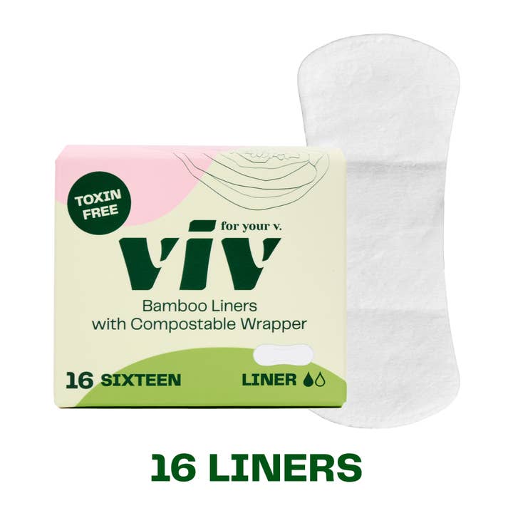 Viv for your V - Wholesale Menstrual Pad/Liner - Viv Bamboo Liners - Plant-Based Extra Soft Liners0