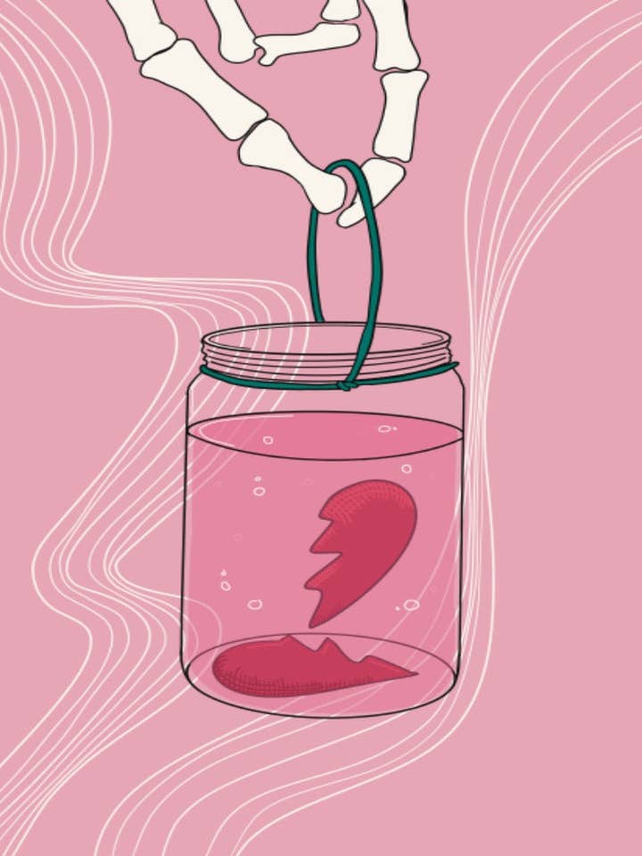 Bocal de cœur pour la vente par Courtney Licata Designs