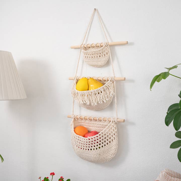 Sparkle Being - Wholesale Keukenopslag/organizer - Fruit, groente, opbergzak, macramé, wanddecoratie12