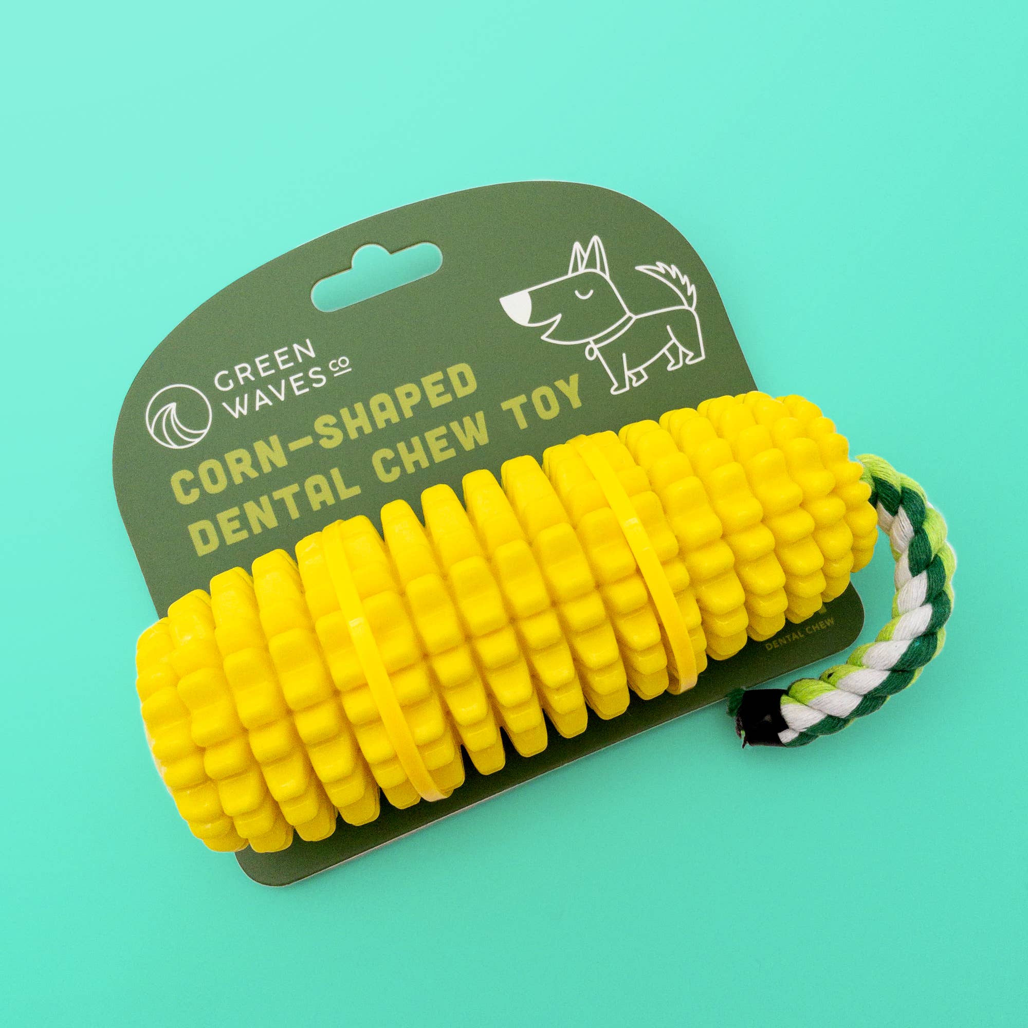 Green Waves Co. - Wholesale Pet Chew Toy - Dog - Corn-Shaped Dental Chew Toy