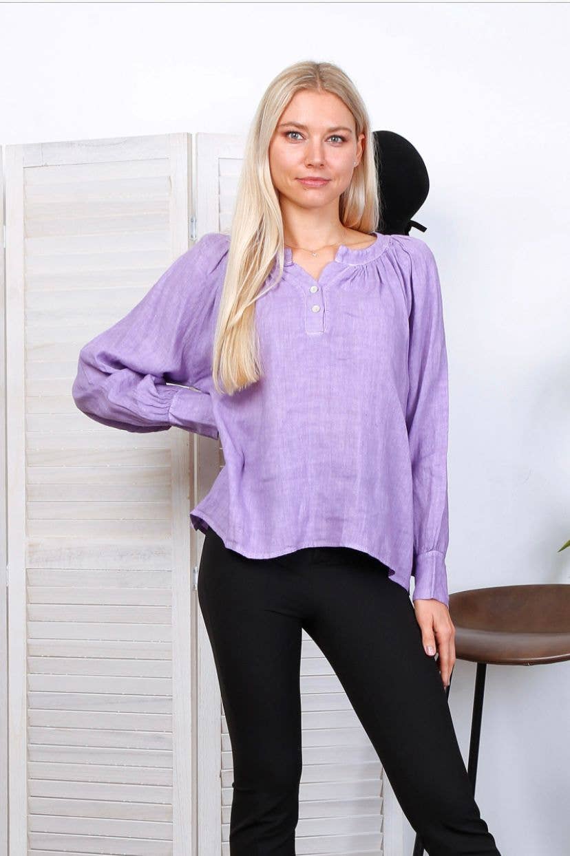 LÉA & LUC – wholesale Blus - Dam – Blus i 100 % linne REF.79233