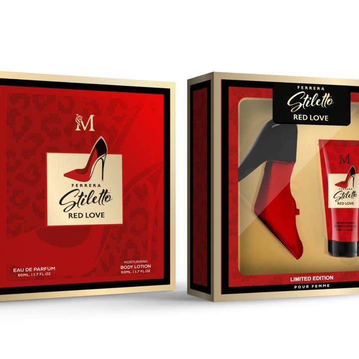 Yes Love Cosmetics - Venta al por mayor Juegos de perfumes - SET PERFUME 50ML FERRERA STLETTO RED LOVE