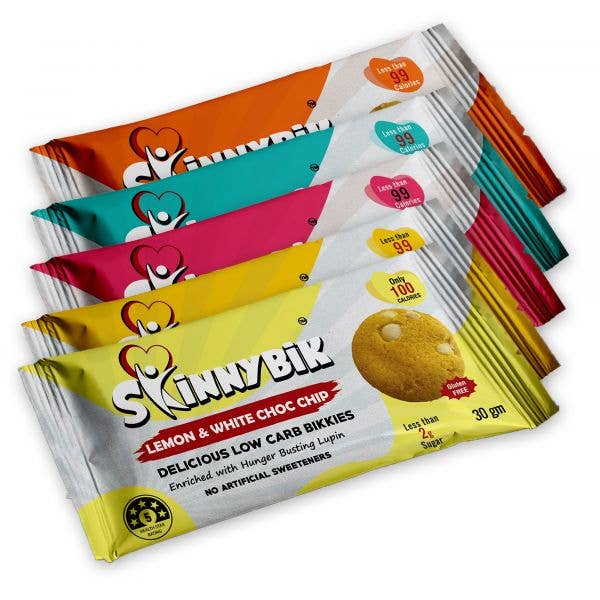Skinnybik – Engroshandel Cookie – Skinnybik Mixed Flavours - Bulk Pack - 50 x 2 pakker (30g)1