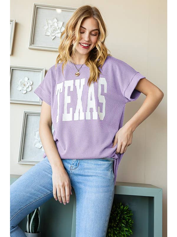 HEIMISH - Wholesale Tunic - Women's - ET7523-12 SOLID RIBBED LETTERING TOP6