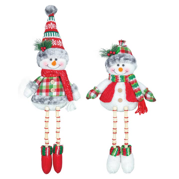 Pulsante Pupazzo di Neve Natalizio Vivace - 2 Assortiti per la vendita all'ingrosso da parte di Hanna's Handiworks