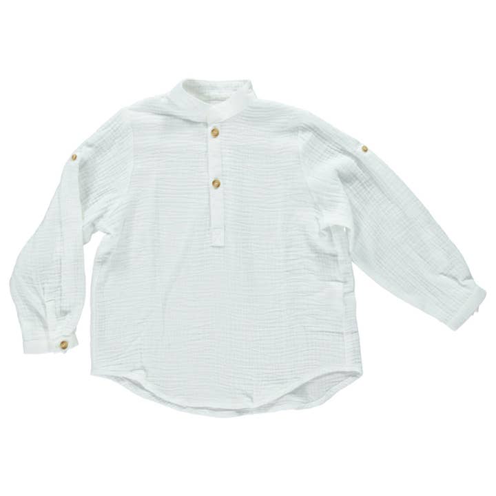 Tunique Filipe en coton bio couleur perle pour la vente par Dot baby