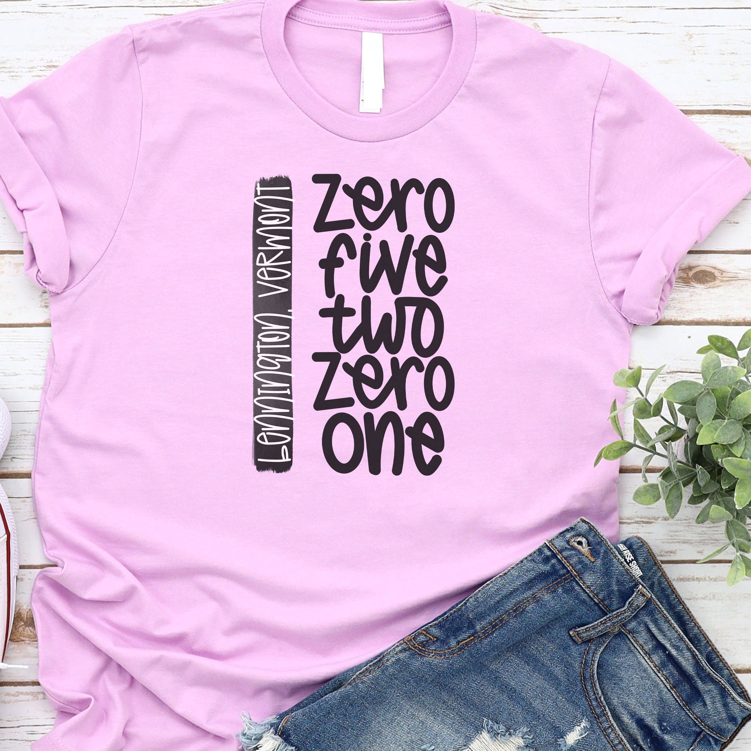 Lucky Llama Creations - Wholesale Screen Printed T-Shirt - Women's - Personalized Zip Code City // STATE4