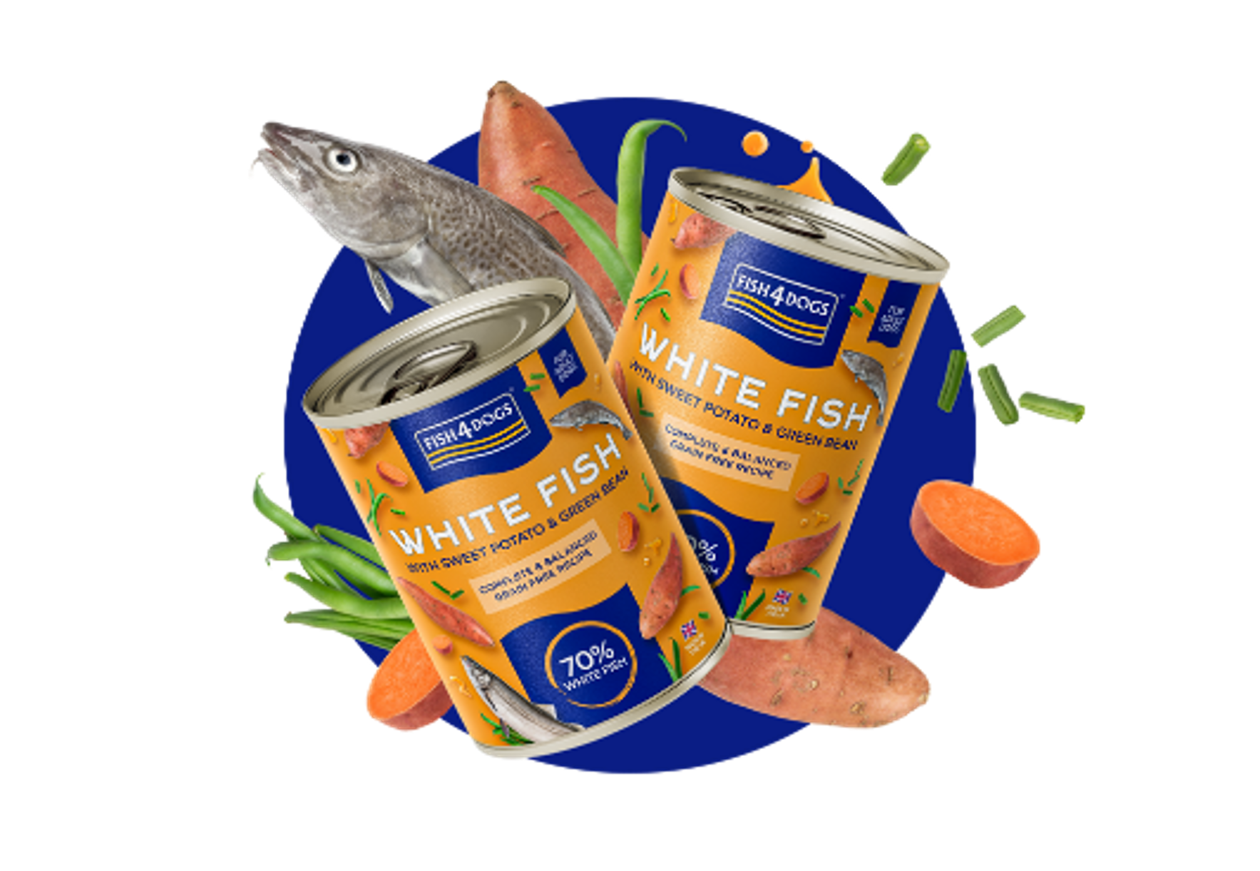 Lucky-Pet Handels- und Produktions GmbH - Wholesale Pet Food - Dog - Fish4Dogs ® Finest White Fish with Sweet Potato & Green Beans3