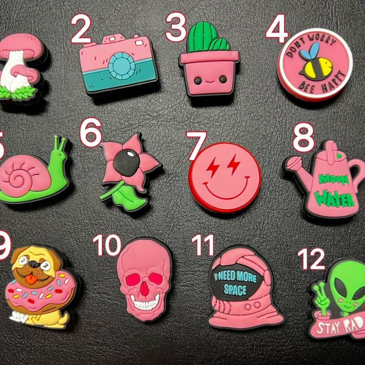 JuliesDecal - Vente Accessoire pour chaussures - Choisissez vos propres breloques à chaussures Pink VSCO Theme4