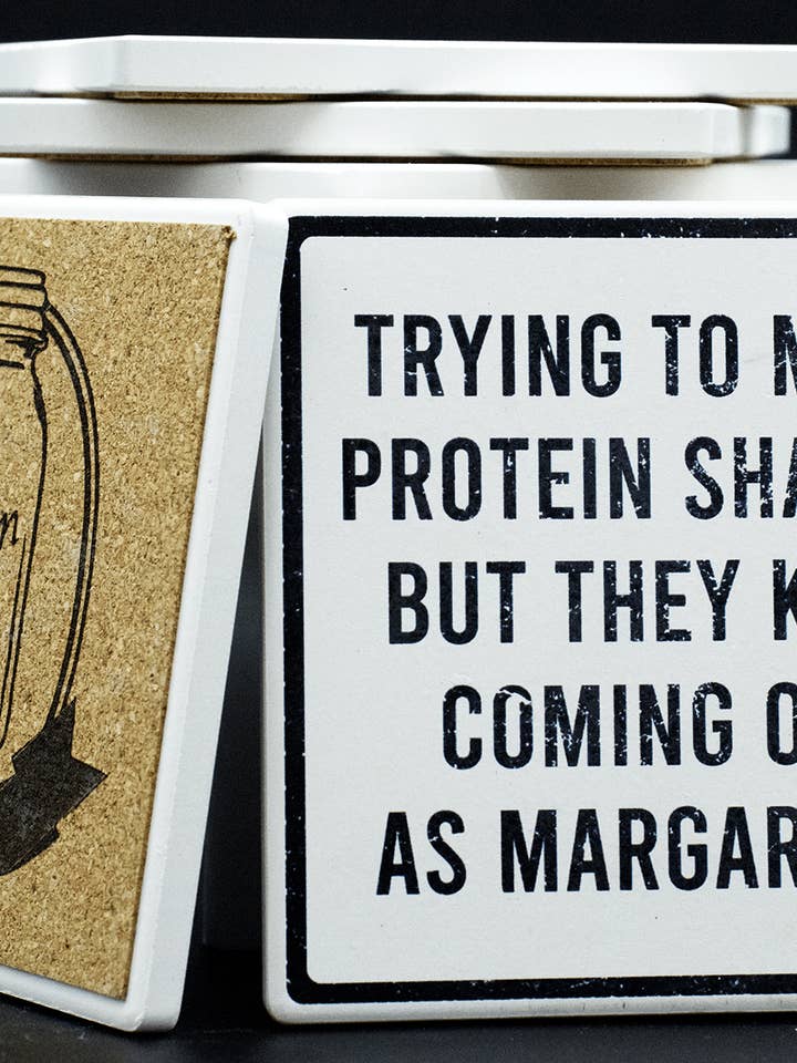 !Coasters Protein Shake for wholesale by Mason Jar Label