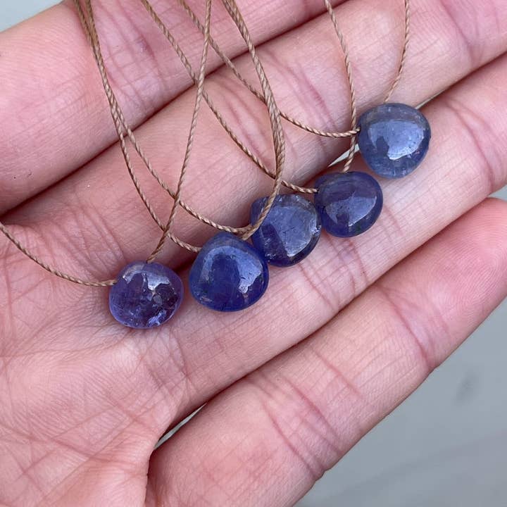 Merelani Designs - Wholesale Pendant/charm necklace - Tanzanite Gemstone Smooth Teardrop Necklace3