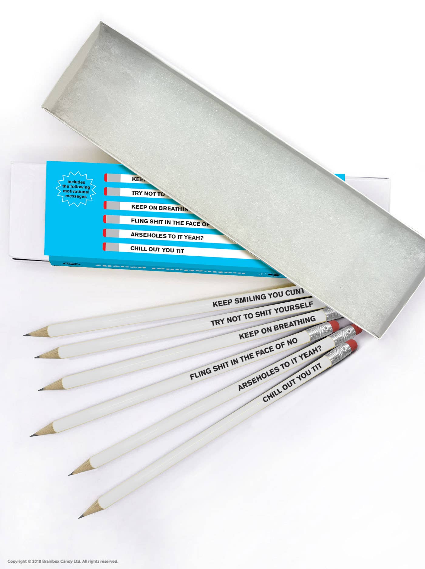 Brainbox Candy – wholesale Pencil – Motivational Pencil Set 1 - Gift Boxed - By Modern Toss2