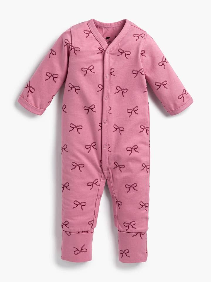 Baby On the Go One-Piece_Pink Ribbons for wholesale by Monica + Andy