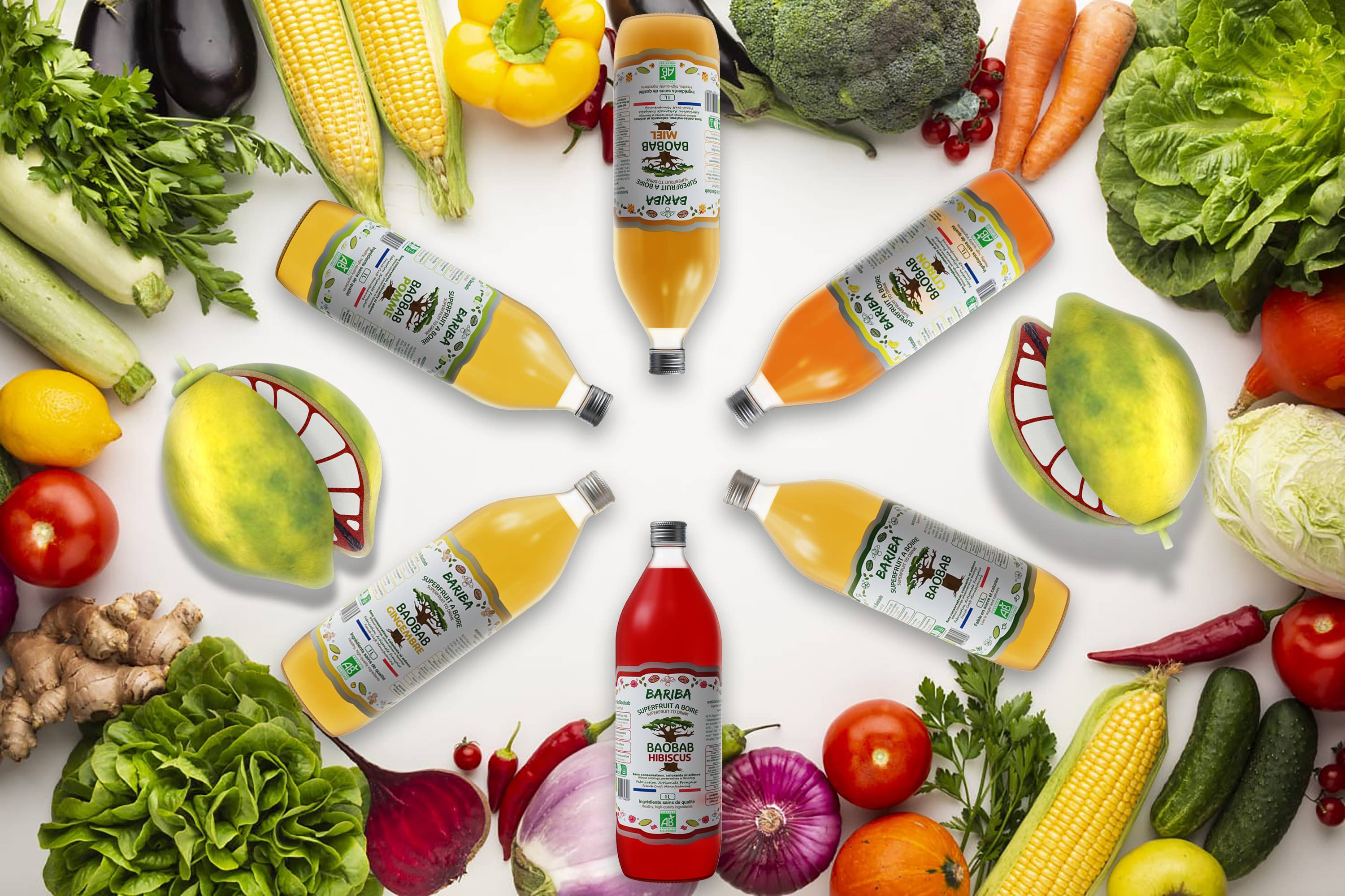 BARIBA - BOISSONS & COMPLEMENTS ALIMENTAIRES BIO - Wholesale Sports/Energy Drink - 🫚 HEALTHY & ORGANIC DRINK BAOBAB GINGER 1L4