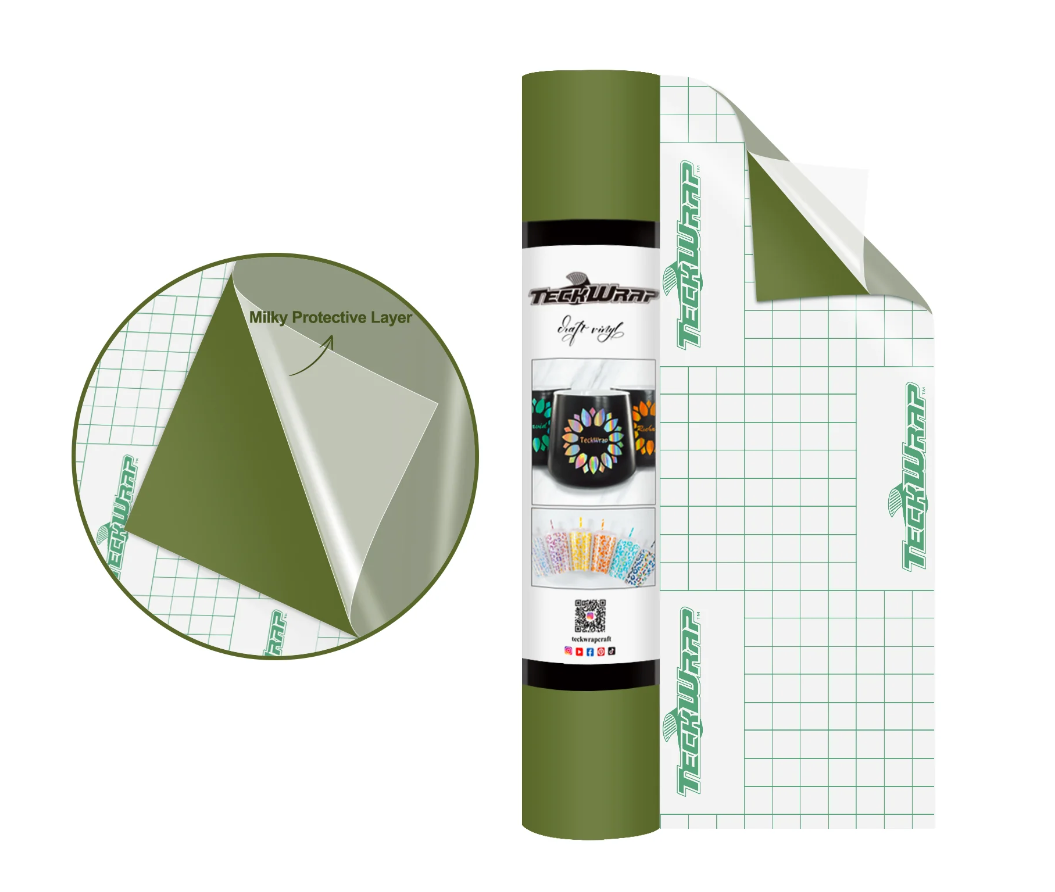 SKS Design Studio - Wholesale Craft Supplies - Teckwrap 001M Series Matte Craft Vinyl 12" x 5' roll6