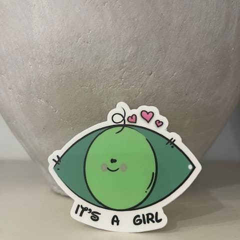 Little Smarties YYC - Wholesale Sticker - Pea Pod - Its a Girl