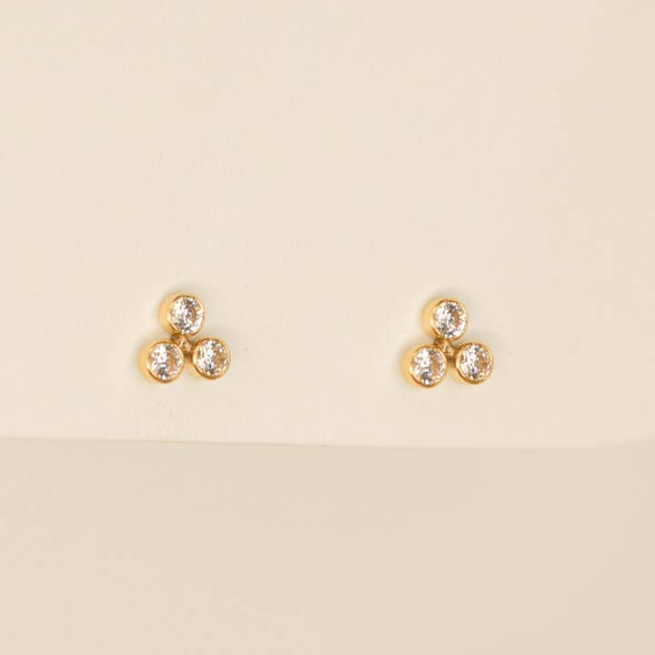 Trio Crystal Stud for wholesale by Syd Squared Jewelry