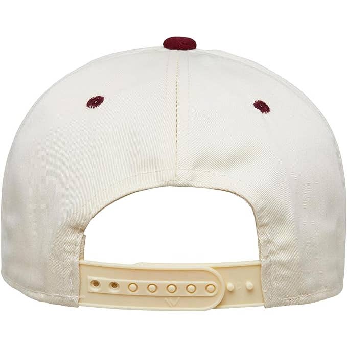 Funky Junque - Wholesale Baseball Cap - Unisex - Two Tone Vintage Snapback Hat - Burgundy/Beige