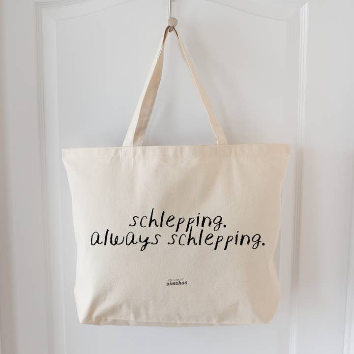 Schlepping Oversized Tote Bag for wholesale by Love Always, Audrey