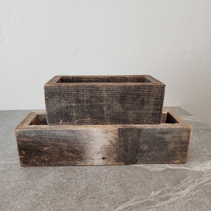 Love Reclaimed – wholesale Planter box – Reclaimed Wood Succulent Planter - Small Trough