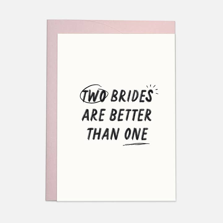Two Brides greeting card for wholesale by Kaart Blanche
