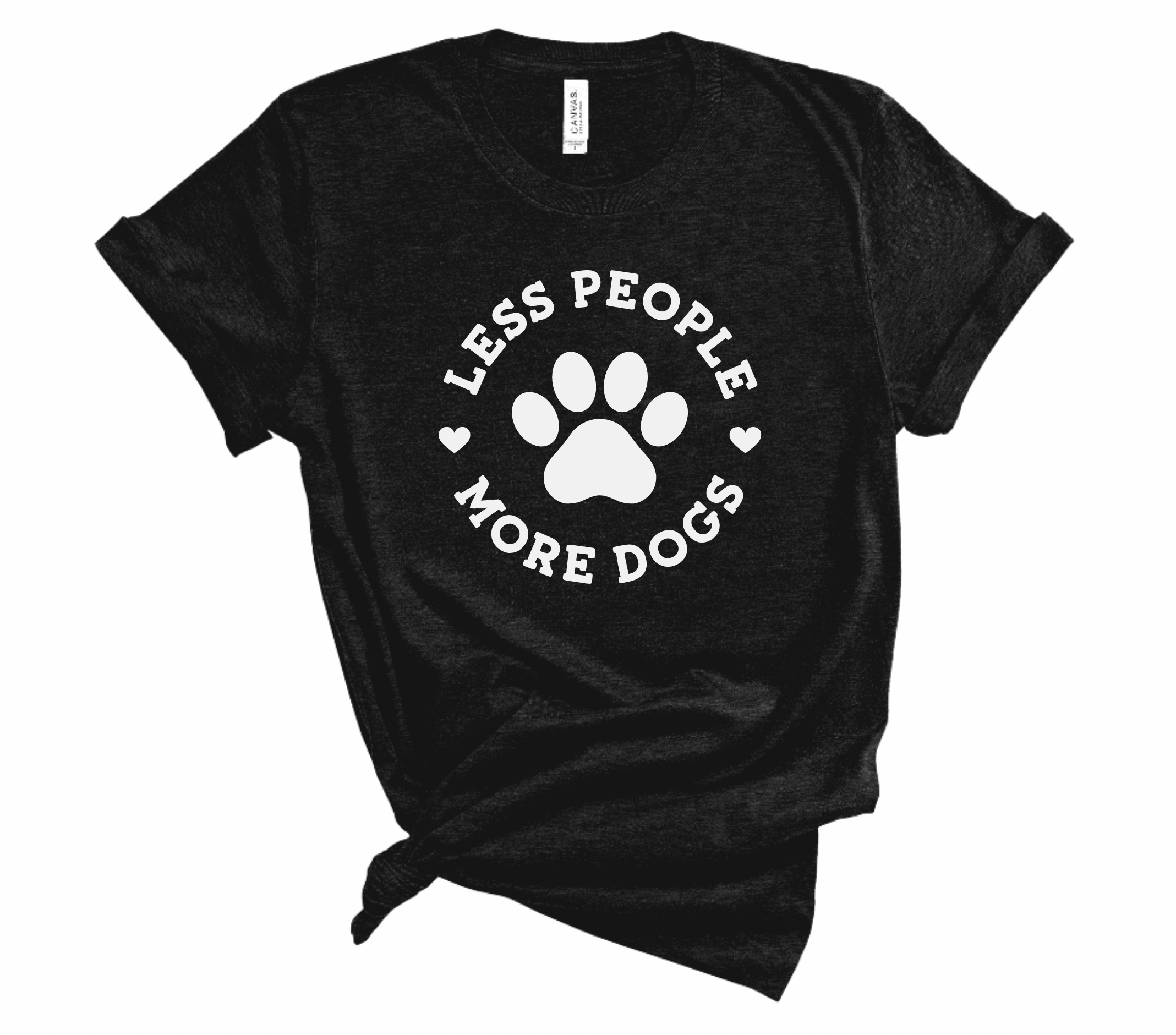 Woofingtons & Company - Wholesale Screen Printed T-Shirt - Women's - Less People, More Dogs Funny Teeshirt - Dog Lovers Gift1