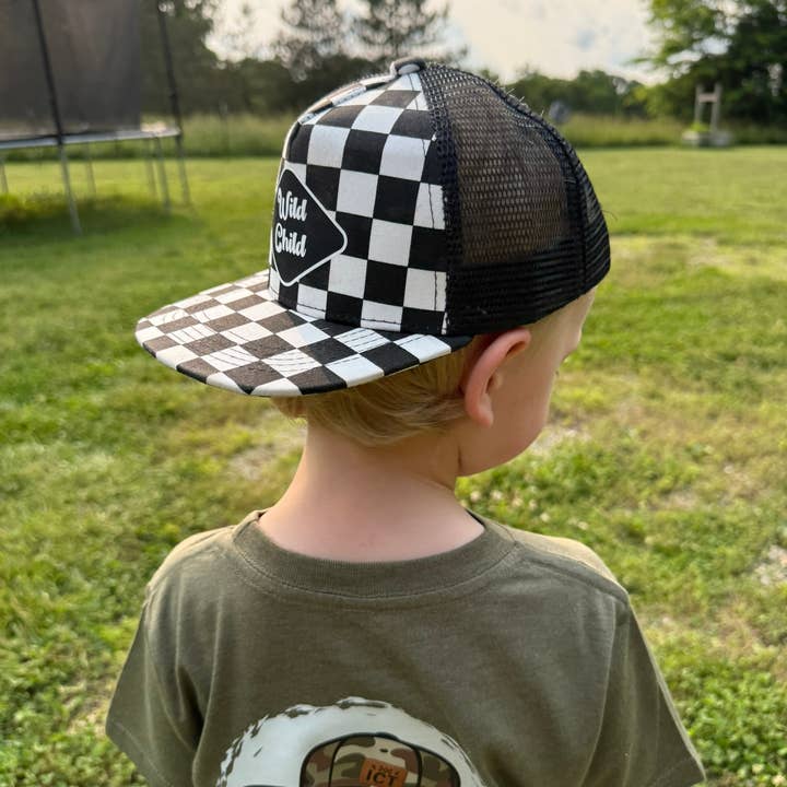 Indian Creek Threads - Wholesale Kids Hat - Kids - Wild Child Checkered Kids Hat1