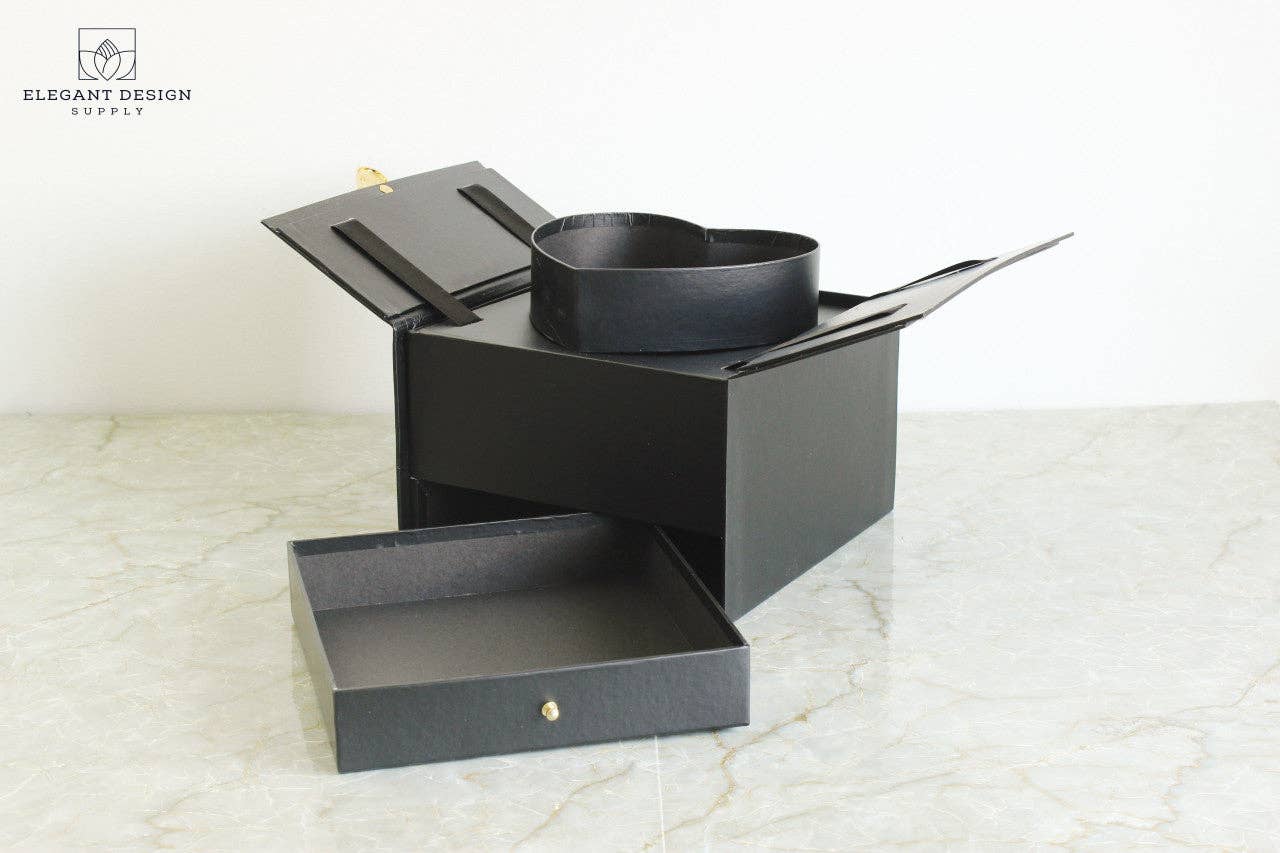 Elegant Design Supply - Wholesale Gift Box - Pull-up Heart Flower Box with Drawer1