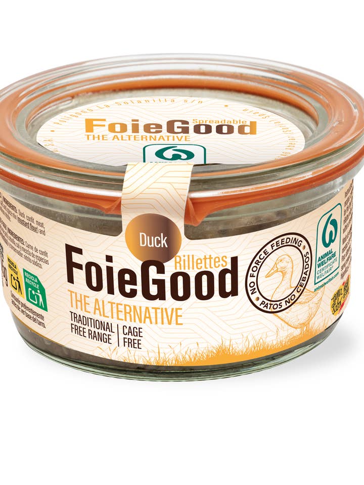 Rillettes di anatra 115 g per la vendita all'ingrosso da parte di FoieGood - The Alternative