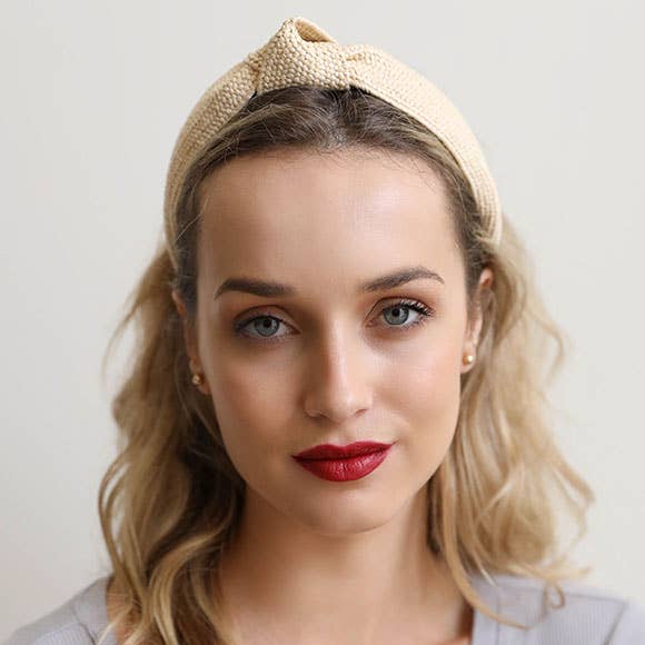 Leto Accessories - Wholesale Fashion Headband - Women's - Bohemian Straw Rattan Knotted Headband7