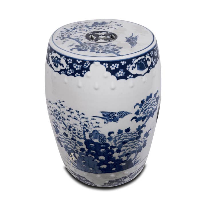 Asian Mix Interior - Wholesale Stool - Flower & Bird gardenstool bw4