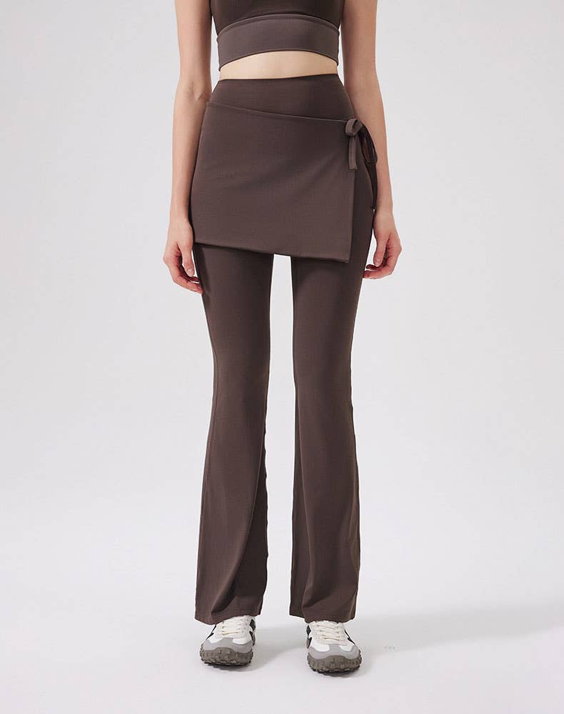 Crave by FW – wholesale Athletic/lounge leggings – Women's – High Waisted Yoga Flare Leggings Wide Leg Pant with Skirt16