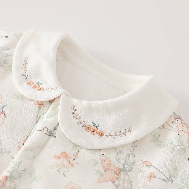 MyKids-USA® - Wholesale Jumpsuit - Baby - Autumn and Winter Arrival Baby Girls Animals Cartoon Pattern Long Sleeves Thick Rompers1