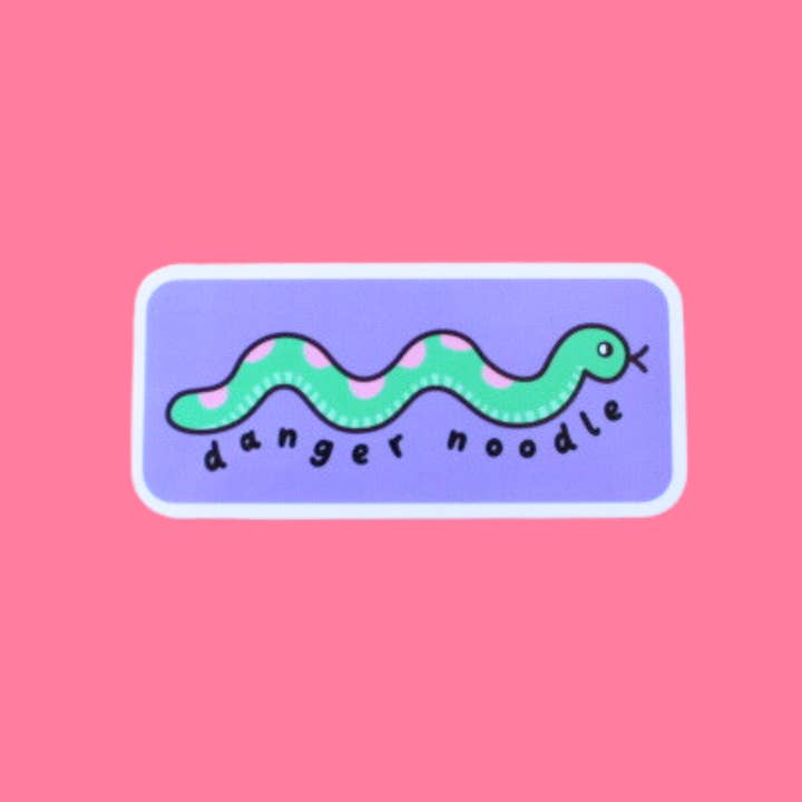 Danger Noodle Sticker for wholesale by Mini Kitty Designs