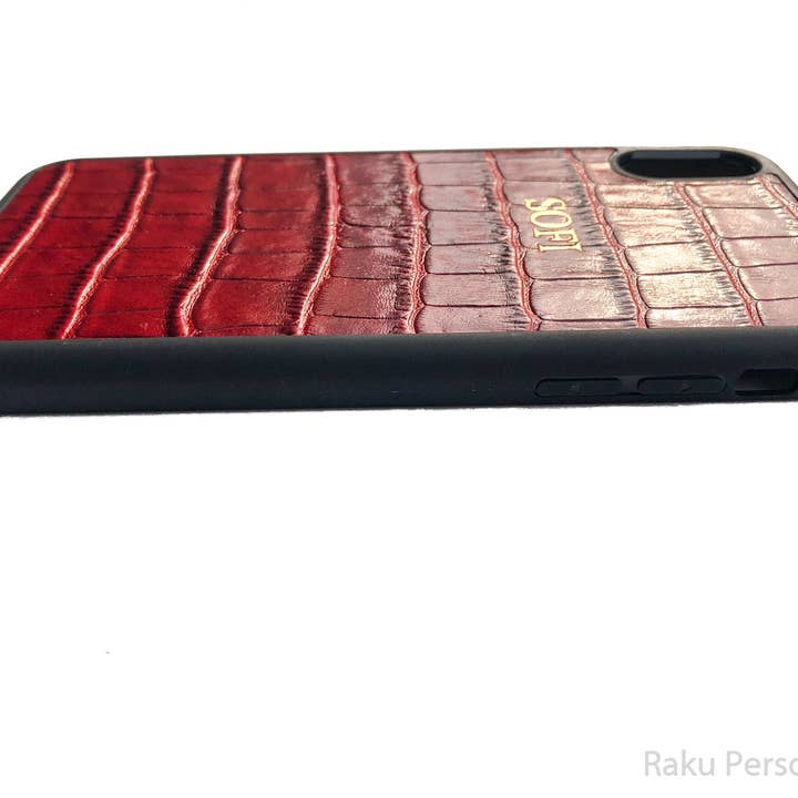 rakupersonalized - Wholesale Phone Case - Women's - Initial Iphone XR Case Black Powder Pink Custom Leather, Phone Case Iphone XR Womens Gifts Personalized, Embossed Leather Phone Case6