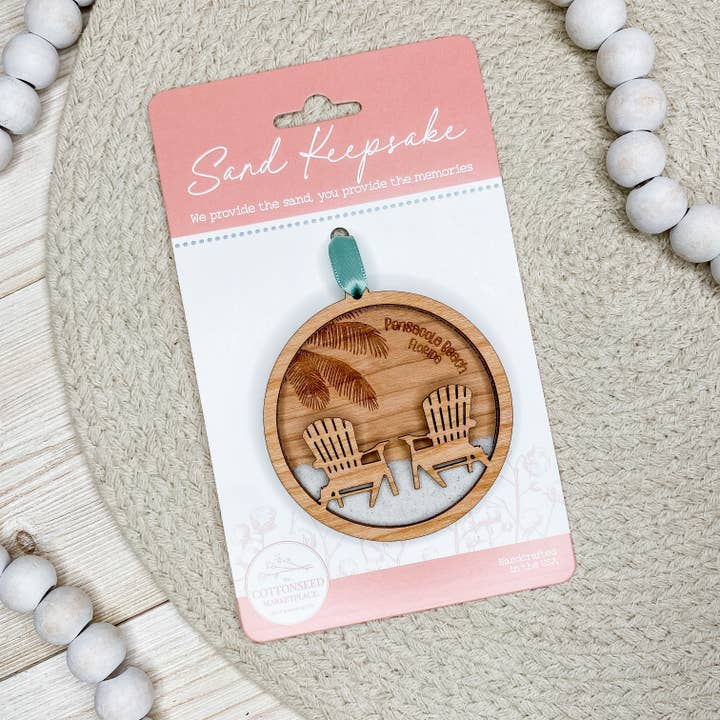 The Cottonseed Marketplace - Wholesale Ornament Set - Coastal Sand Keepsake Ornament - Starter Set with Display2