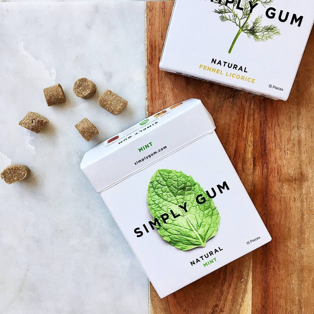 Simply Gum - Wholesale Kauwgom - Pepermuntkauwgom - Natuurlijk en plasticvrij | Verpakking van 128