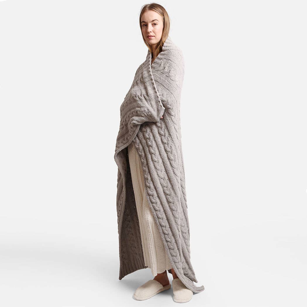 Fashion City - Wholesale Throw Blanket - Braided Cable Knit Luxury Soft Throw Blanket2