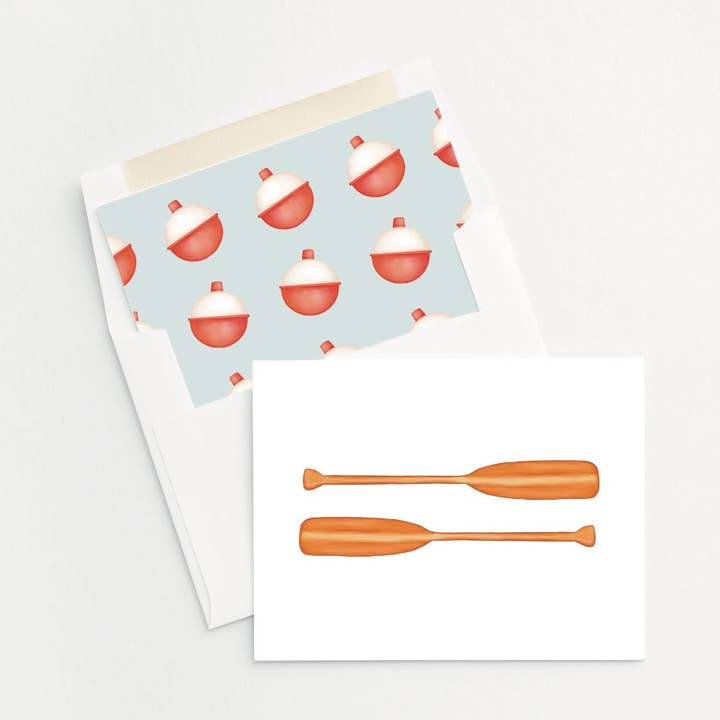 Carte de notes Oar We Could Go to the Lake pour la vente par Karen Marcum Art