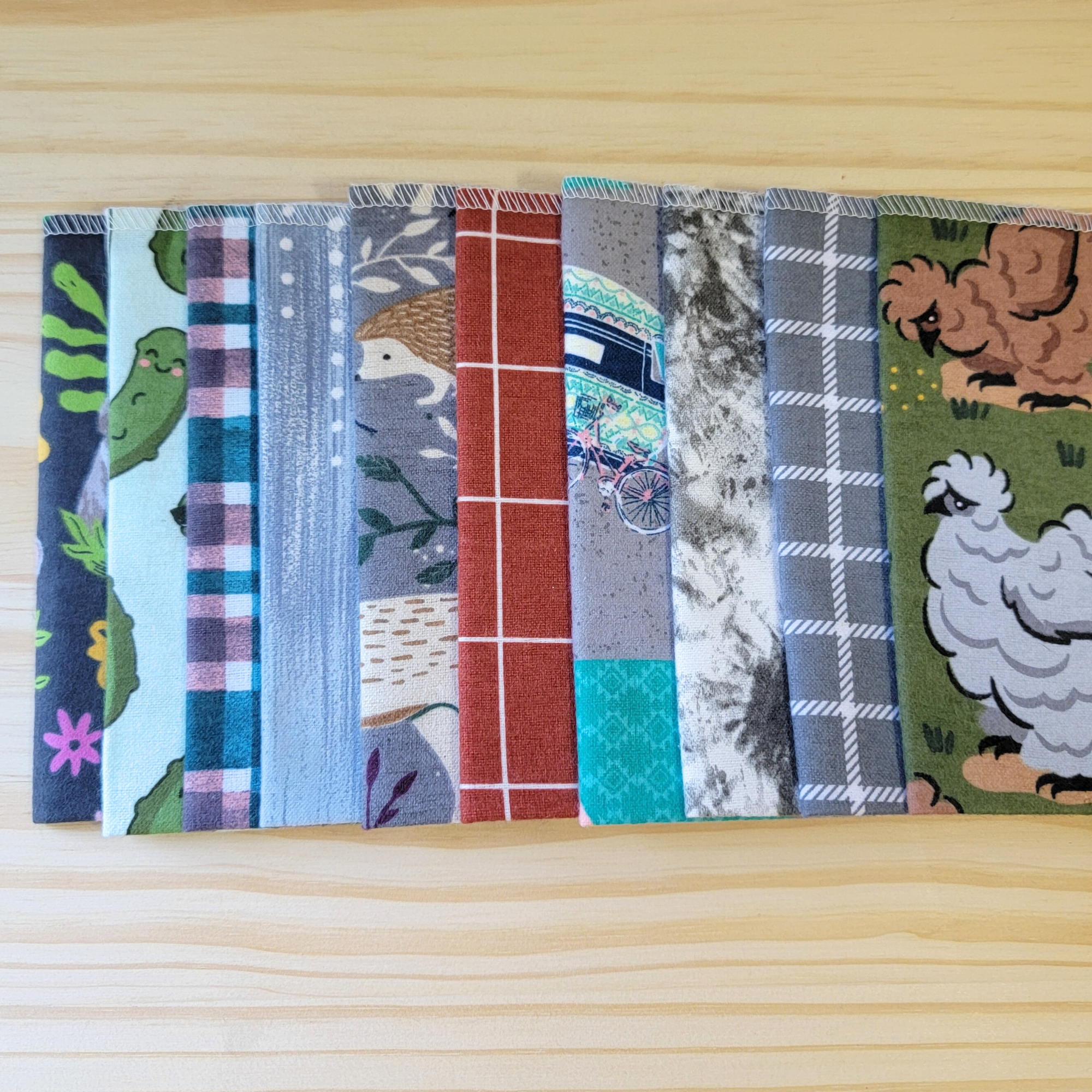 Cruelty-Free Stitchery - Vente Chiffons de nettoyage - Essuie-tout - Imprimés assortis0