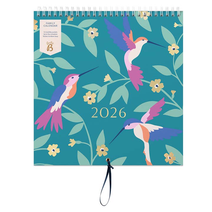 2026 Family Wall Calendar - 5 Schedules & Storage Pockets for wholesale by Busy B